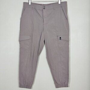 Torrid Joggers Womens 18 Beige Happy Camper Ripstop Crop Active Pockets Stretch